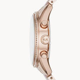  Shop Authentic Michael Kors Ritz Chronograph Rose Gold Dial Two Tone Steel Strap Watch for Women - MK6307 - Luxxuri