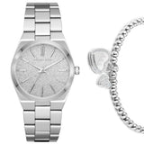  Shop Authentic Michael Kors Channing Three Hand Silver Dial Silver Steel Strap Watch For Women - MK6626 - Luxxuri