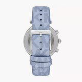  Shop Authentic Michael Kors Parker Silver Dial Blue Leather Strap Watch For Women - MK6936 - Luxxuri