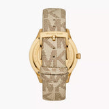  Shop Authentic Michael Kors Jaycie Quartz Gold Dial White Leather Strap Watch for Women - MK2861 - Luxxuri