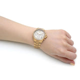  Shop Authentic Michael Kors Everest Chronograph White Dial Gold Steel Strap Watch For Women - MK7212 - Luxxuri