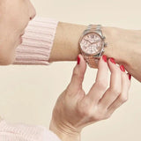  Shop Authentic Michael Kors Lexington Chronograph Rose Gold Dial Two Tone Steel Strap Watch For Women - MK7219 - Luxxuri