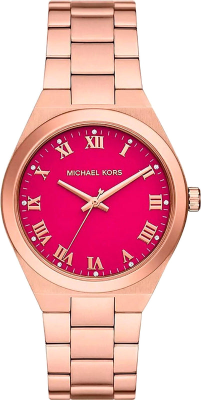  Shop Authentic Michael Kors Lennox Analog Pink Dial Rose Gold Steel Strap Watch for Women - MK7462 - Luxxuri