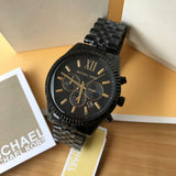  Shop Authentic Michael Kors Lexington Chronograph Black Dial Black Steel Strap Watch for Men - MK8603 - Luxxuri