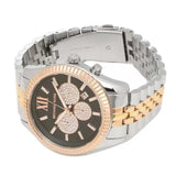  Shop Authentic Michael Kors Lexington Chronograph Crystals Black Dial Two Tone Steel Strap Watch for Men - MK8714 - Luxxuri
