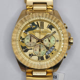  Shop Authentic Michael Kors Brecken Chronograph Gold Dial Gold Steel Strap Watch For Men - MK8934 - Luxxuri