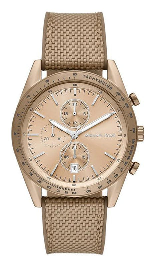  Shop Authentic Michael Kors Warren Chronograph Beige Dial Beige Nylon Strap Watch for Men - MK9145 - Luxxuri