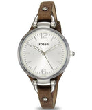  Shop Authentic Fossil Georgia White Dial Brown Leather Strap Watch for Women - ES3060 - Luxxuri