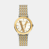  Shop Authentic Versace Virtus Quartz White Dial Two Tone Steel Strap Watch for Women - VEHC00719 - Luxxuri