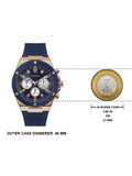  Shop Authentic Guess Poseidon Blue Dial Blue Rubber Strap Watch for Men - GW0057G2 - Luxxuri