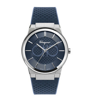  Shop Authentic Salvatore Ferragamo Sapphire Blue Dial Blue Rubber Strap Watch for Men - SFHP00120 - Luxxuri