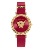  Shop Authentic Versace Palazzo Empire Greca Red Dial Red Leather Strap Watch for Women - VEDV00319 - Luxxuri