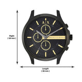  Shop Authentic Armani Exchange Hampton Chronograph Black Dial Black Steel Strap Watch For Men - AX2164 - Luxxuri