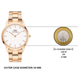  Shop Authentic Daniel Wellington Iconic Link White Dial Gold Steel Strap Watch For Men - DW00100343 - Luxxuri