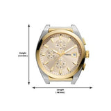  Shop Authentic Fossil Everett Chronograph Gold Dial Two Tone Steel Strap Watch for Men - FS5796 - Luxxuri