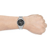  Shop Authentic Armani Exchange Banks Chronograph Black Dial Silver Steel Strap Watch For Men - AX1720 - Luxxuri