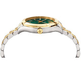  Shop Authentic Versace Hellenyium Quartz Green Dial Two Tone Steel Strap Watch For Men - VEVI00620 - Luxxuri