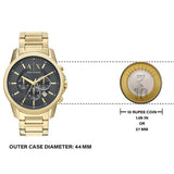 Shop Authentic Armani Exchange Banks Chronograph Black Dial Gold Steel Strap Watch For Men - AX1721 - Luxxuri