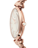  Shop Authentic Emporio Armani Gianni T-Bar Crystals Silver Dial Rose Gold Steel Strap Watch For Women - AR11446 - Luxxuri