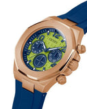  Shop Authentic Guess Empire Analog Quartz Lime Green Dial Blue Silicon Strap Watch for Men - GW0583G3 - Luxxuri