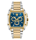  Shop Authentic Versace Dominus Chronograph Blue Dial Two Tone Steel Strap Watch For Men - VE6H00723 - Luxxuri