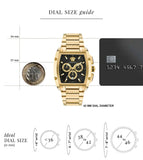  Shop Authentic Versace Dominus Chronograph Black Dial Gold Steel Strap Watch For Men - VE6H00523 - Luxxuri