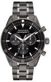  Shop Authentic Movado Heritage Calendoplan Chronograph Black Dial Black Steel Strap Watch For Men - 3650125 - Luxxuri