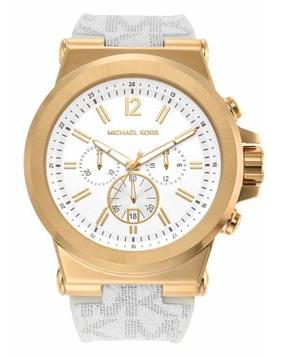  Shop Authentic Michael Kors Dylan Chronograph White Dial White Rubber Strap Watch For Men - MK8937 - Luxxuri