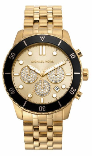  Shop Authentic Michael Kors Cunningham Chronograph Gold Dial Gold Steel Strap Watch For Men - MK8963 - Luxxuri