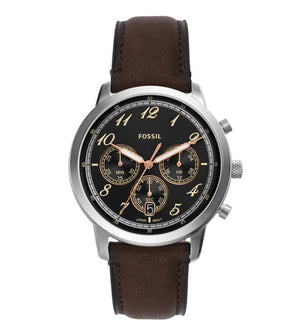  Shop Authentic Fossil Neutra Chronograph Black Dial Brown Leather Strap Watch for Men - FS6024 - Luxxuri