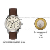  Shop Authentic Fossil Neutra Chronograph White Dial Brown Leather Strap Watch for Men - FS6022 - Luxxuri