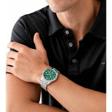  Shop Authentic Michael Kors Lexington Chronograph Green Dial Silver Steel Strap Watch for Women - MK9152 - Luxxuri