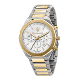  Shop Authentic Maserati Stile Chronograph White Dial Two Tone Steel Strap Watch For Men - R8873642009 - Luxxuri