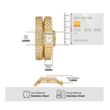  Shop Authentic Michael Kors Emery Pave Double Wrap White Dial Gold Steel Strap Watch for Women - MK4833 - Luxxuri