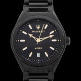  Shop Authentic Maserati Triconic Analog Black Dial Black Steel Strap Watch For Men - R8853139004 - Luxxuri