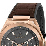  Shop Authentic Maserati Triconic Chronograph Grey Dial Brown Leather Strap Watch For Men - R8871639003 - Luxxuri