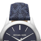  Shop Authentic Michael Kors Slim Runway Analog Blue Dial Blue Leather Strap Watch For Men - MK8907 - Luxxuri