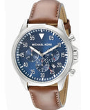  Shop Authentic Michael Kors Gage Chronograph Blue Dial Brown Leather Strap Watch For Men - MK8362 - Luxxuri