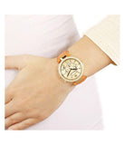  Shop Authentic Michael Kors Parker Champagne Dial Orange Leather Strap Watch for Women - MK2279 - Luxxuri