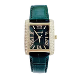  Shop Authentic Michael Kors Emery Quartz Diamonds Green Dial Green Leather Strap Watch For Women - MK4697 - Luxxuri