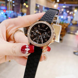  Shop Authentic Michael Kors Mini Pilot Black Dial Black Silicone Strap Watch For Women - MK7373 - Luxxuri
