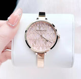 Shop Authentic Michael Kors Naia Quartz Rose Gold Dial Rose Gold Steel Strap Watch for Women - MK4679 - Luxxuri