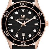  Shop Authentic Michael Kors Runway Quartz Black Dial Black Silicone Strap Watch For Women - MK6852 - Luxxuri