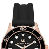  Shop Authentic Michael Kors Runway Quartz Black Dial Black Silicone Strap Watch For Women - MK6852 - Luxxuri