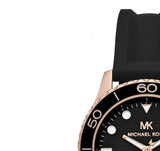  Shop Authentic Michael Kors Runway Quartz Black Dial Black Silicone Strap Watch For Women - MK6852 - Luxxuri