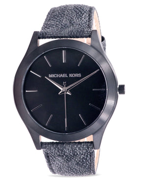  Shop Authentic Michael Kors Slim Runway Black Dial Black Leather Strap Watch For Men - MK8908 - Luxxuri