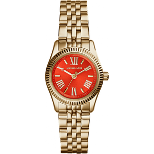  Shop Authentic Michael Kors Lexington Quartz Orange Dial Gold Steel Strap Watch For Women - MK3284 - Luxxuri