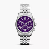  Shop Authentic Michael Kors Lexington Chronograph Purple Dial Silver Steel Strap Watch For Women - MK6223 - Luxxuri
