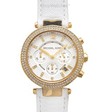  Shop Authentic Michael Kors Parker White Dial with Diamonds White Leather Strap Watch for Women - MK2290 - Luxxuri