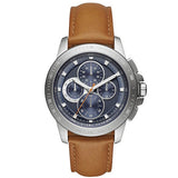  Shop Authentic Michael Kors Ryker Chronograph Analog Blue Dial Brown Leather Strap Watch For Men - MK8518 - Luxxuri